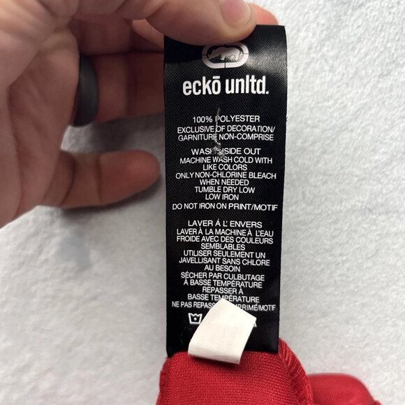 Ecko Unltd. Baseball Jersey Mens Medium Red Short Sleeve Button Front Activewear - Picture 8 of 9